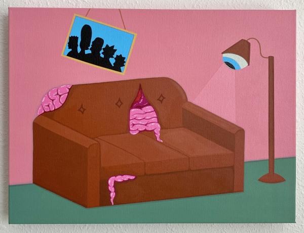 "Couch Gag" Acrylic Painting