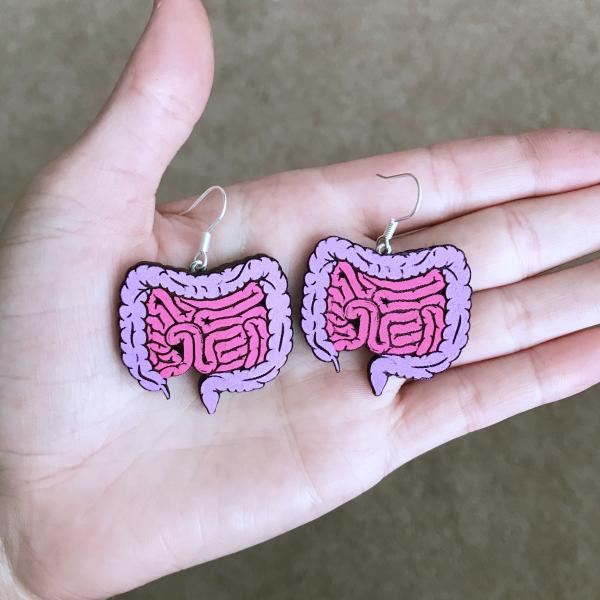 Hand-Painted Intestine Earrings picture