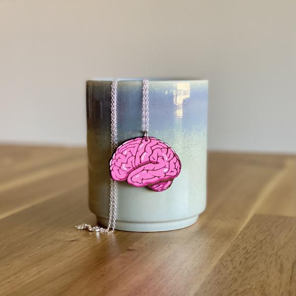 Hand-Painted Brain Necklace