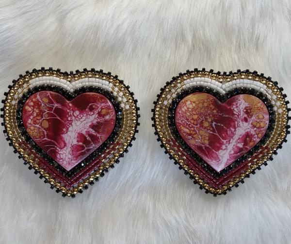 Golden heart earrings