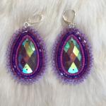 Purple Beaded Teardrops