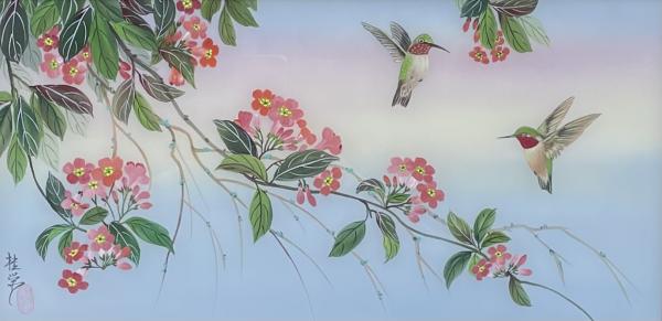 Flower & Humming Bird