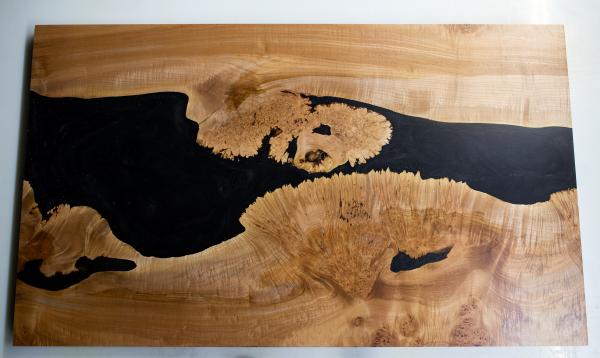 Burled Maple and Epoxy Wall Hanging picture