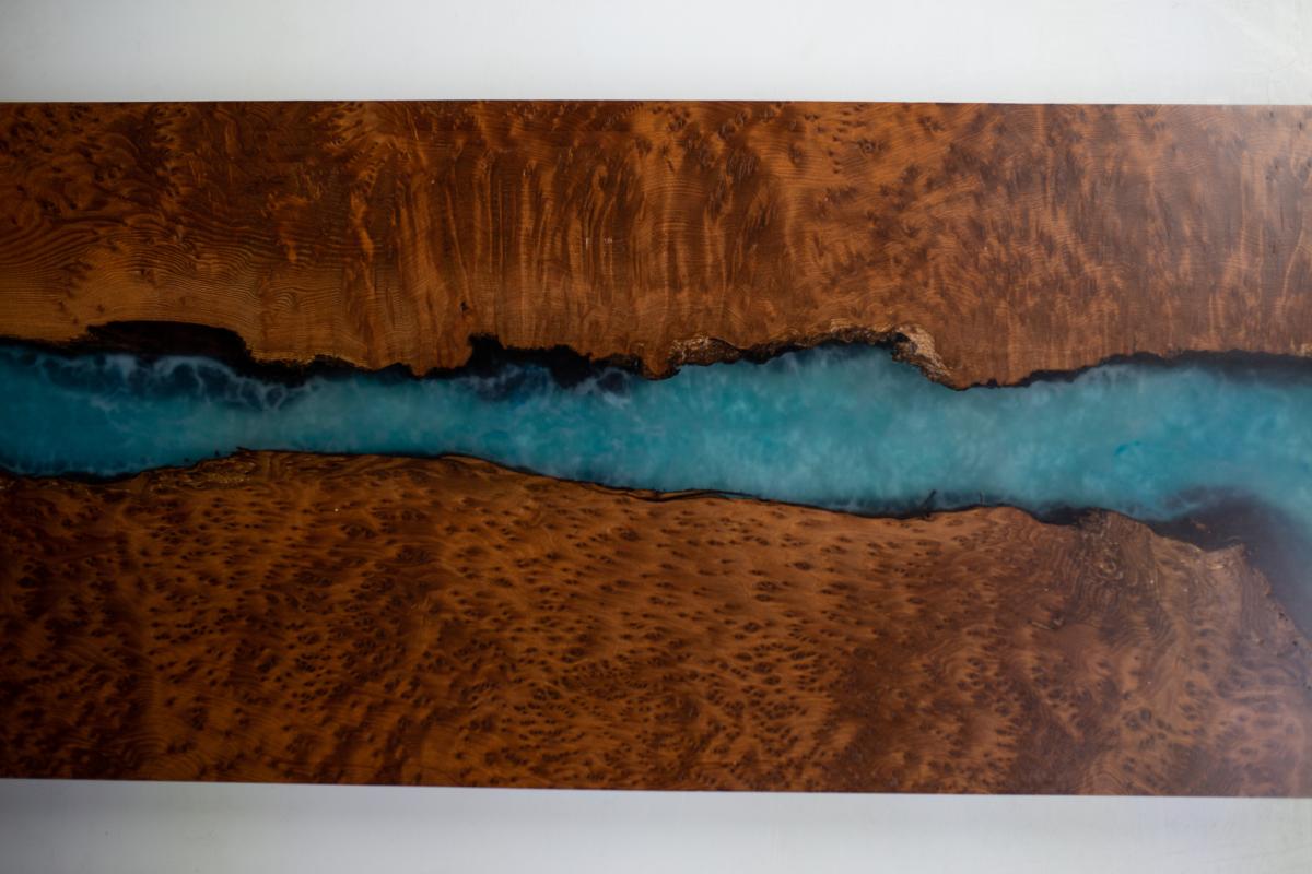 Redwood and Epoxy Riverwood Wall Hanging picture