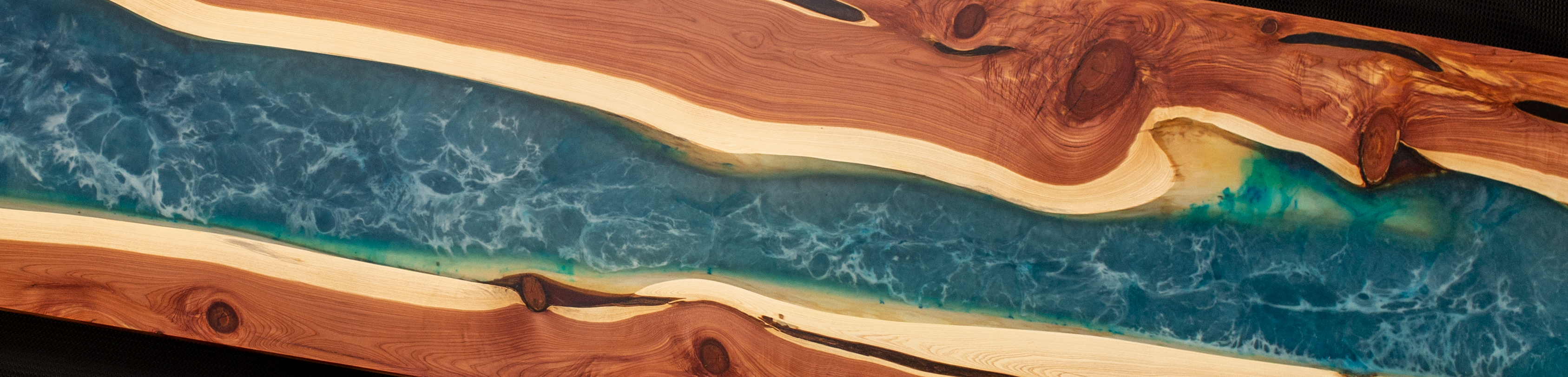 Cedar and Epoxy Riverwood Wall Hanging picture