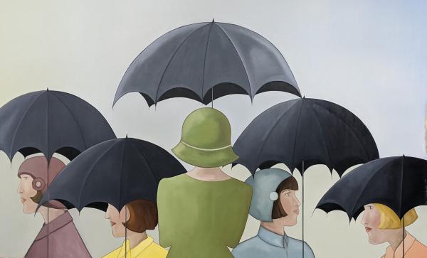 Ladies with Umbrellas picture