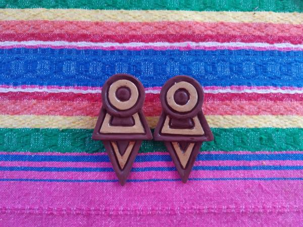 Coyolxauhqui Earring - Brown