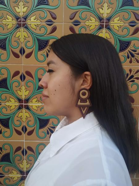 Coyolxauhqui Earring - Brown picture