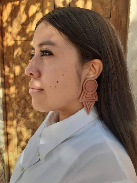 Coyolxauhqui Earring - All Red - picture