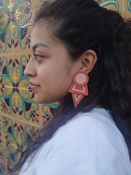 Coyolxauhqui Earring - Red Oxyde picture