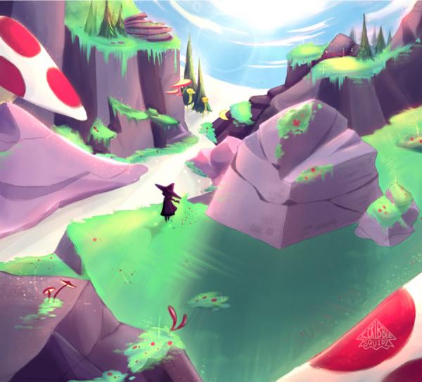 “Mushroom Cliffs” by Shirley Z