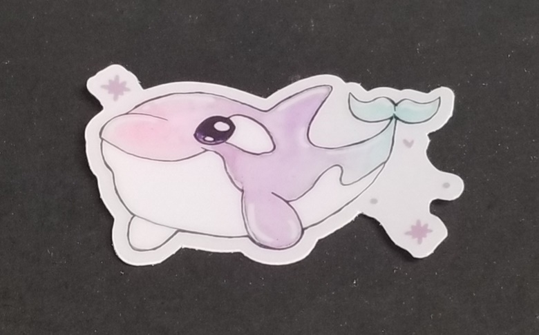 Pastel Orca Transparent Sticker
