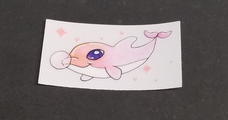 Bubblegum Dolphin Transparent Sticker picture
