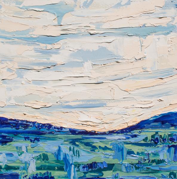 The hills of Edinburgh, oil on canvas, 12x12", 2021