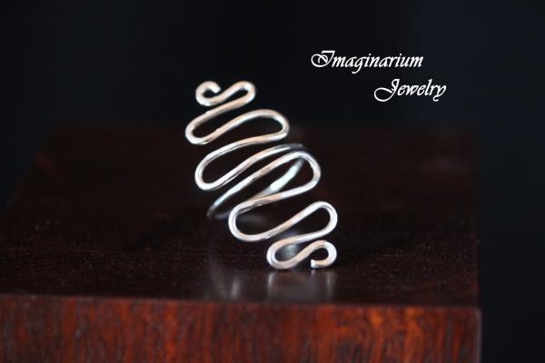 Sterling Silver Adjustable Squiggle Ring