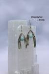 Aquamarine Sterling Silver Wishbone Earrings