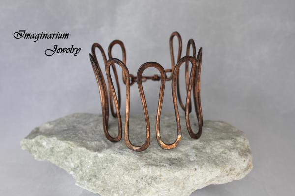 Hammered Copper Squiggle Cuff