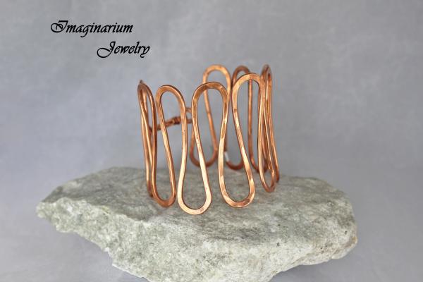 Hammered Copper Squiggle Cuff picture