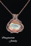 Polygram Jasper Uniquely Wrapped Copper Pendant