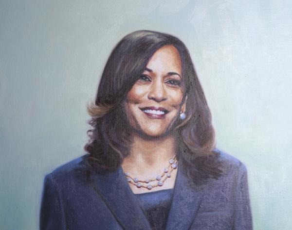 Kamala Harris Painted Portrait