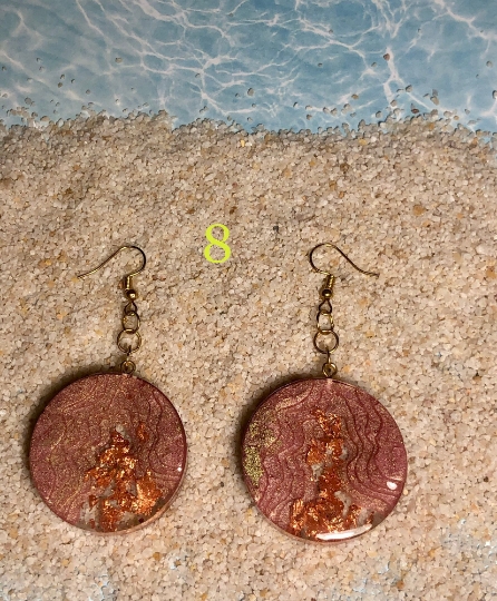 Making Waves, beach style Resin earrings picture