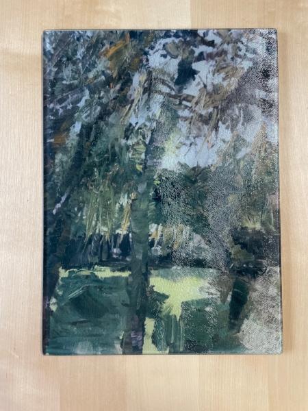 Spanish Moss Cutting Glass Cutting Board