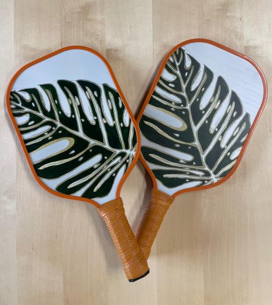 Pickleball paddles w/ Split Leaf Philodendron