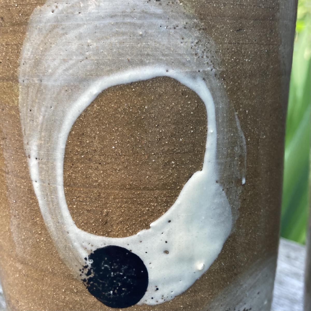 Vases/Wine Chillers: B&W&Brn Slip Spots picture