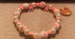 Breast Cancer Awareness Beaded Stretch Bracelet