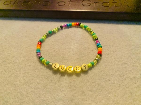 St. Patrick's Day "Lucky" Beaded Bracelet picture