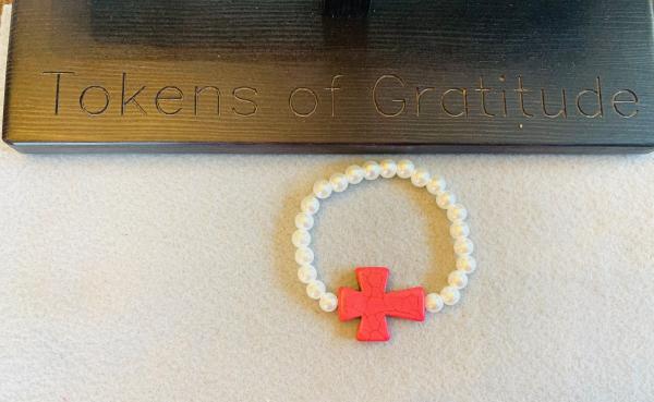 Handmade Beaded Cross Bracelet picture