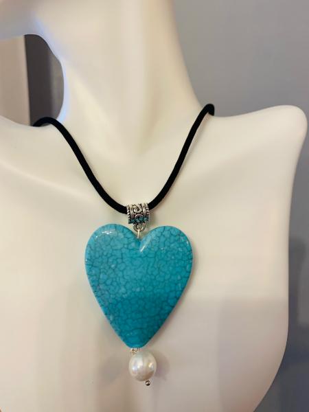 Turquoise Heart Pendant Necklace picture