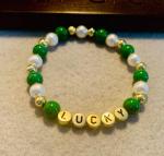 Handmade Beaded St. Patrick's Day Bracelet