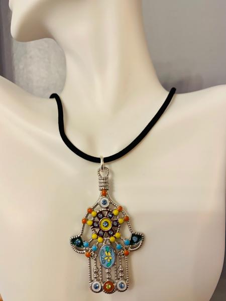 Hamsa Pendant Necklace (large pendant)