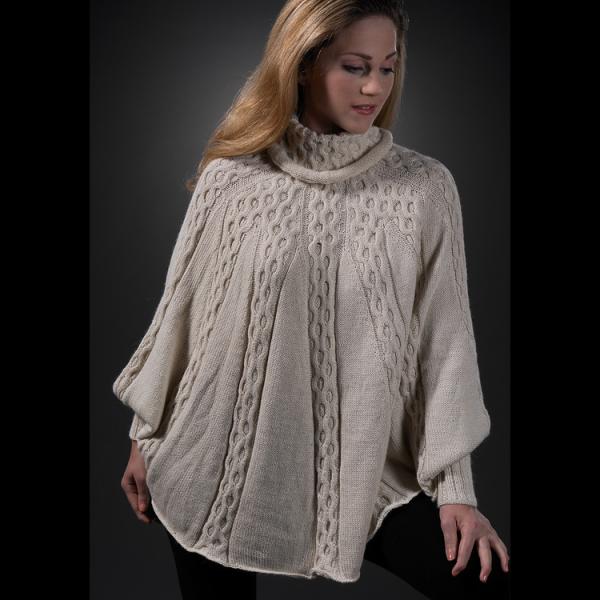 Turtleneck Poncho with Sleeve Caps picture