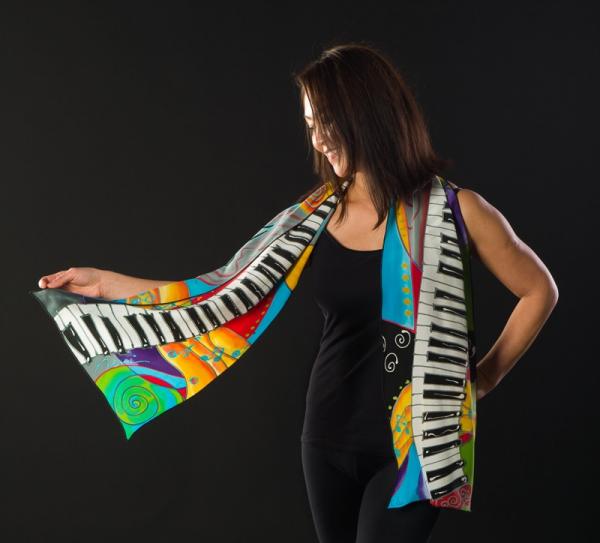 14" x 72" Musical Extravaganza scarf picture