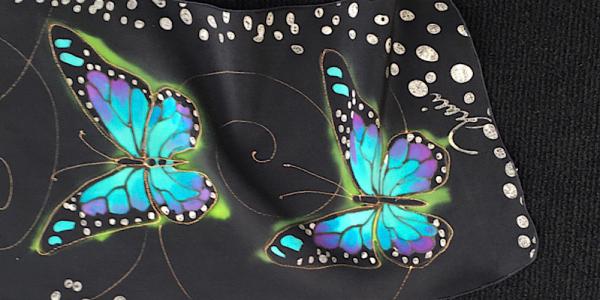 8" x 60"  Butterfly scarf picture