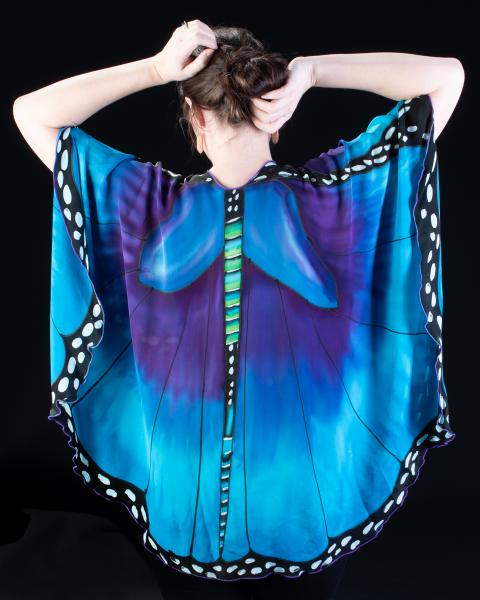 Blue Butterfly Silk Cape picture
