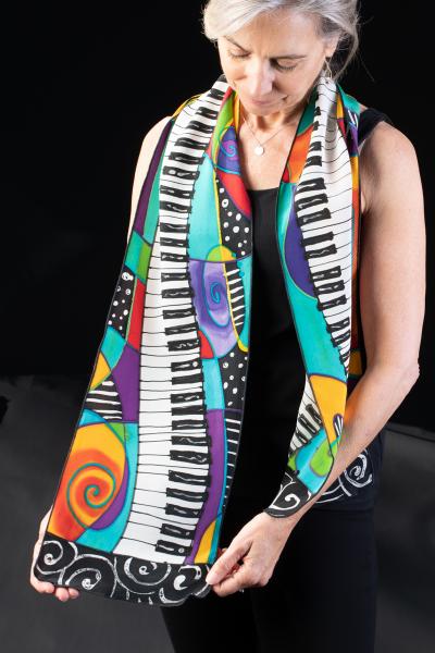 14" x 72" Musical Extravaganza scarf picture