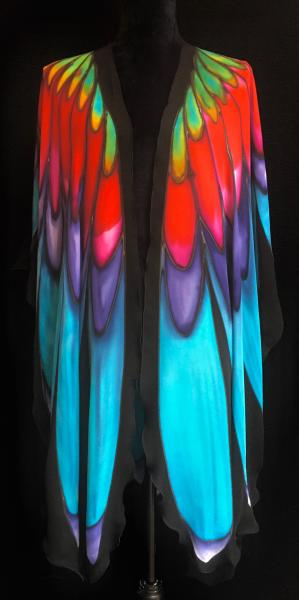 Fire Bird - Hand Painted Silk Bird Wrap picture