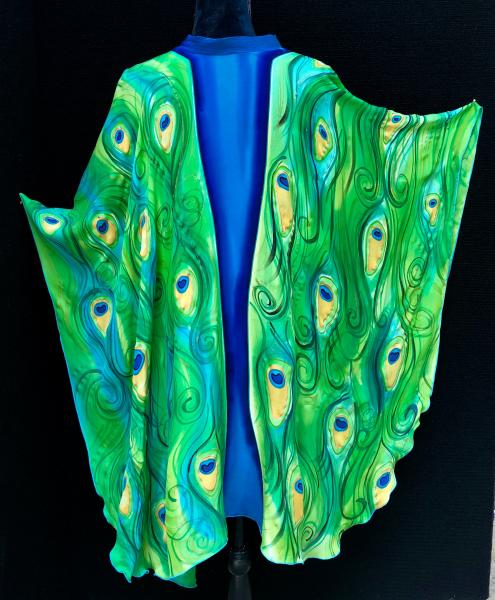 Peacock Wrap - Turquoise and green