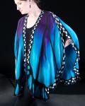 Blue Butterfly Silk Cape