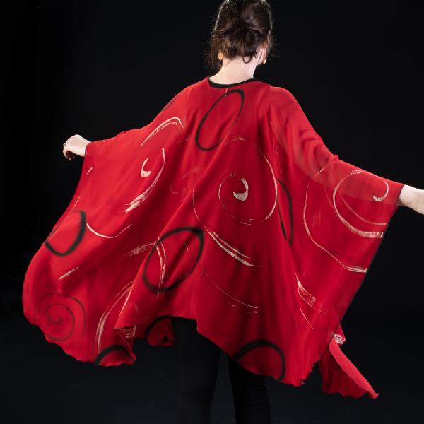 Red Silk Chiffon Wrap picture