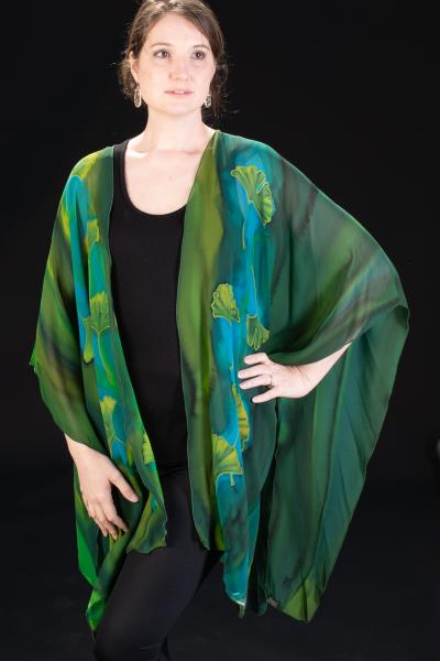 Gingko Leaf Silk Chiffon Wrap picture