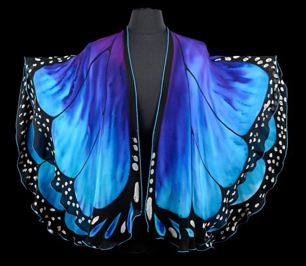 Blue Butterfly Silk Cape picture