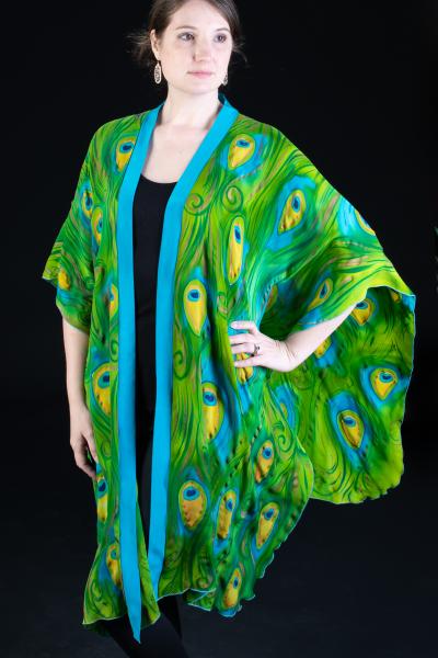 Peacock Wrap - Turquoise and green picture