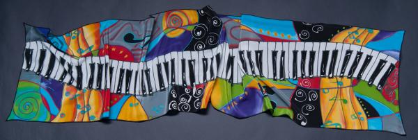14" x 72" Musical Extravaganza scarf picture