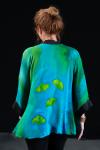 Hand Painted Silk Jacket GINGKO LEAF motif