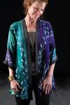 Hand Painted Silk Jacket in BAMBOO design