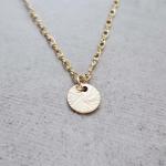 Hammered Disk Necklaces